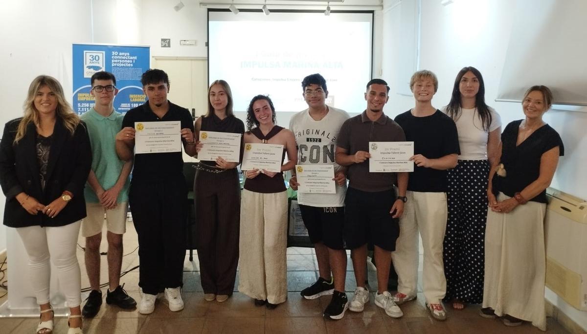 Jóvenes premiados y que encarnan el talento emprendedor de la Marina Alta