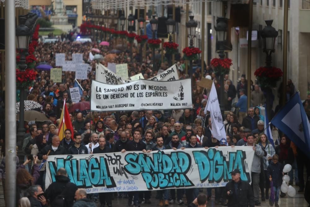 Marcha por la sanidad pública en Málaga