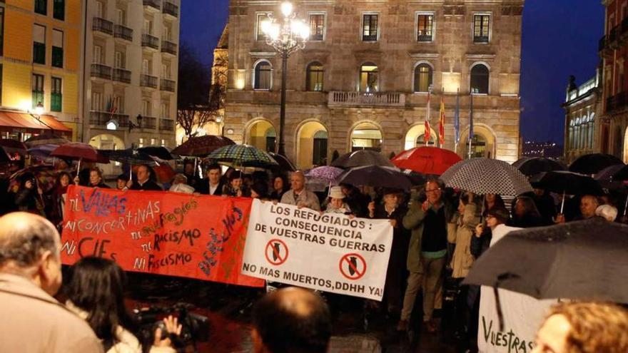 Manifestación en favor de los refugiados