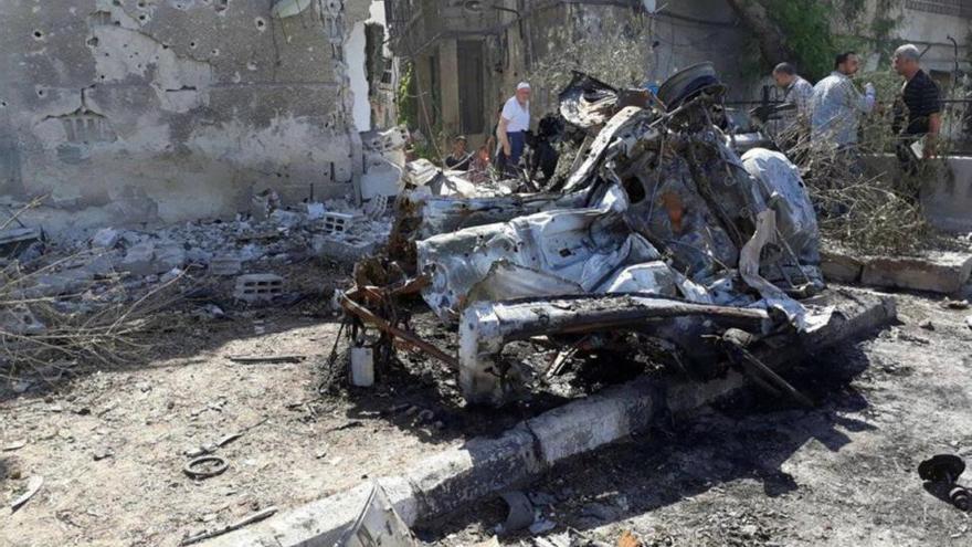 Un atentado suicida con un coche bomba causa al menos 12 muertos en Damasco