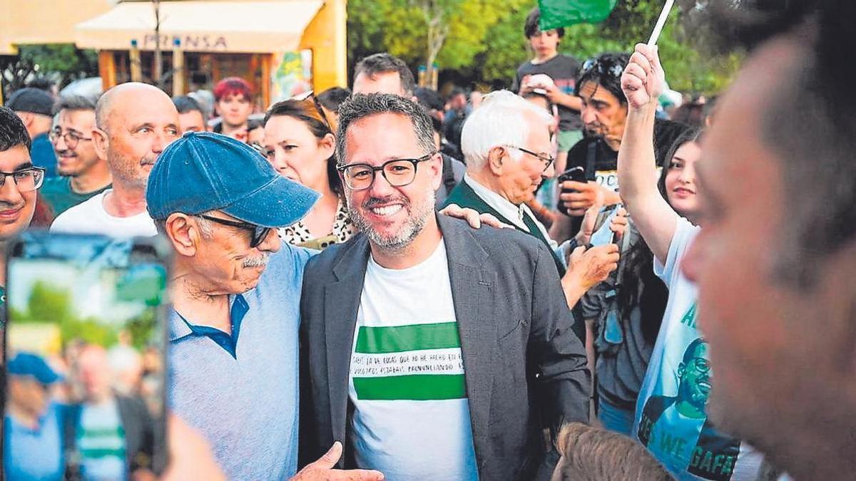 Imagen José Ignacio García, en el mitin de cierre de campaña de Adelante Andalucía