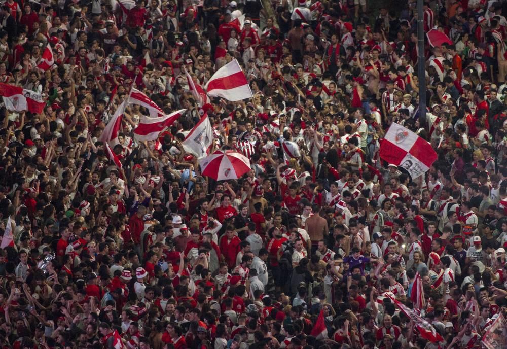 La afición de River celebra su victoria