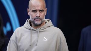 Pep Guardiola, durante un encuentro del Manchester City