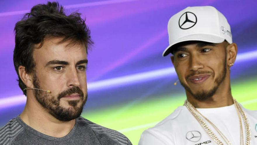 Fernando Alonso y Lewis Hamilton