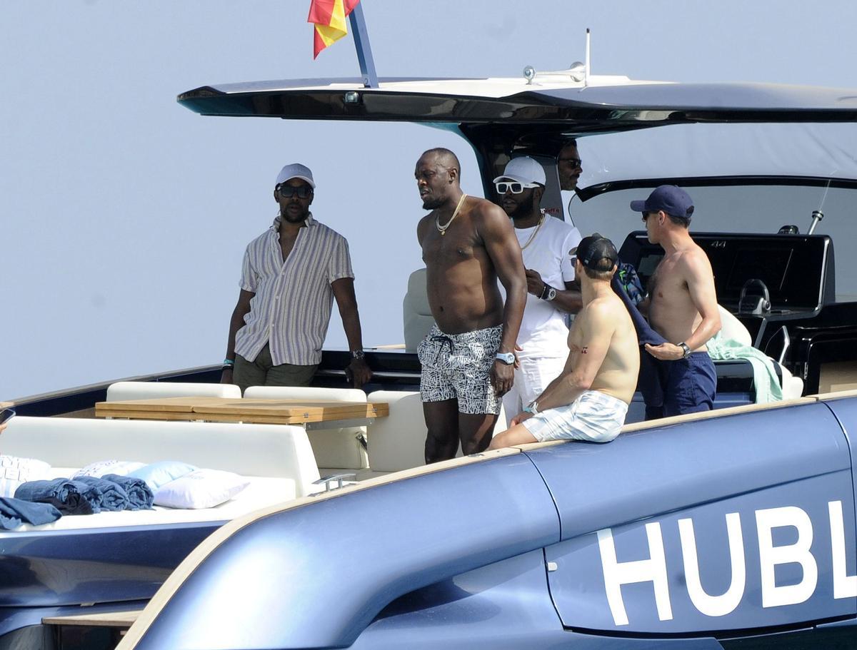 El exatleta jamaicano Usain Bolt disfruta del mar y la noche de Ibiza y Formentera