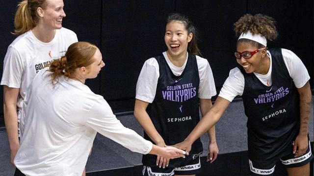 Chloe Bibby at the golden State Valkyries training camp.
