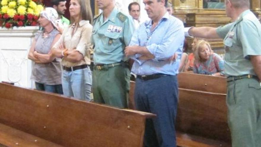 18/08/2011 La Infanta doña Elena ha visitado esta mañana la Iglesia Catedral de las Fuerzas Armadas y ha tenido oportunidad de presenciar el cambio de guardia de miembros de la Legión ante el Cristo de la Buena Muerte, que ha salido por primera vez de Málaga para procesionar ante el Papa Benedicto XVI en la Jornada Mundial de la Juventud (JMJ)