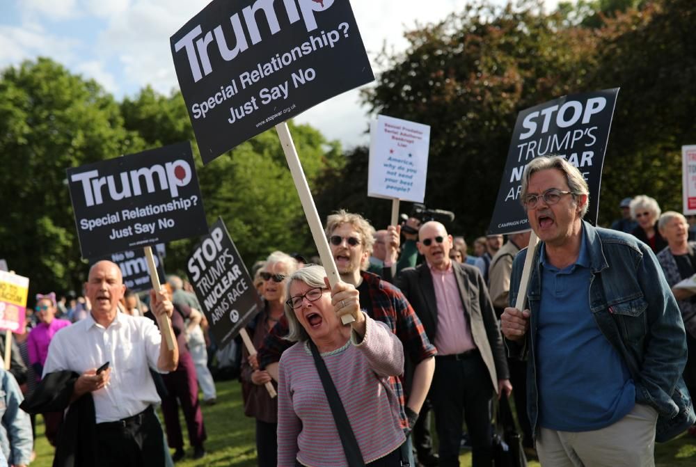 La visita de Trump a Londres, en imatges