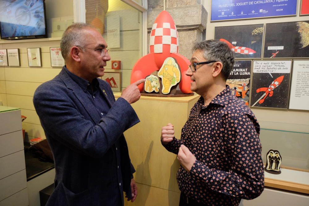 Inauguració de l'exposició «El coet de Tintín arriba al Museu del Joguet»