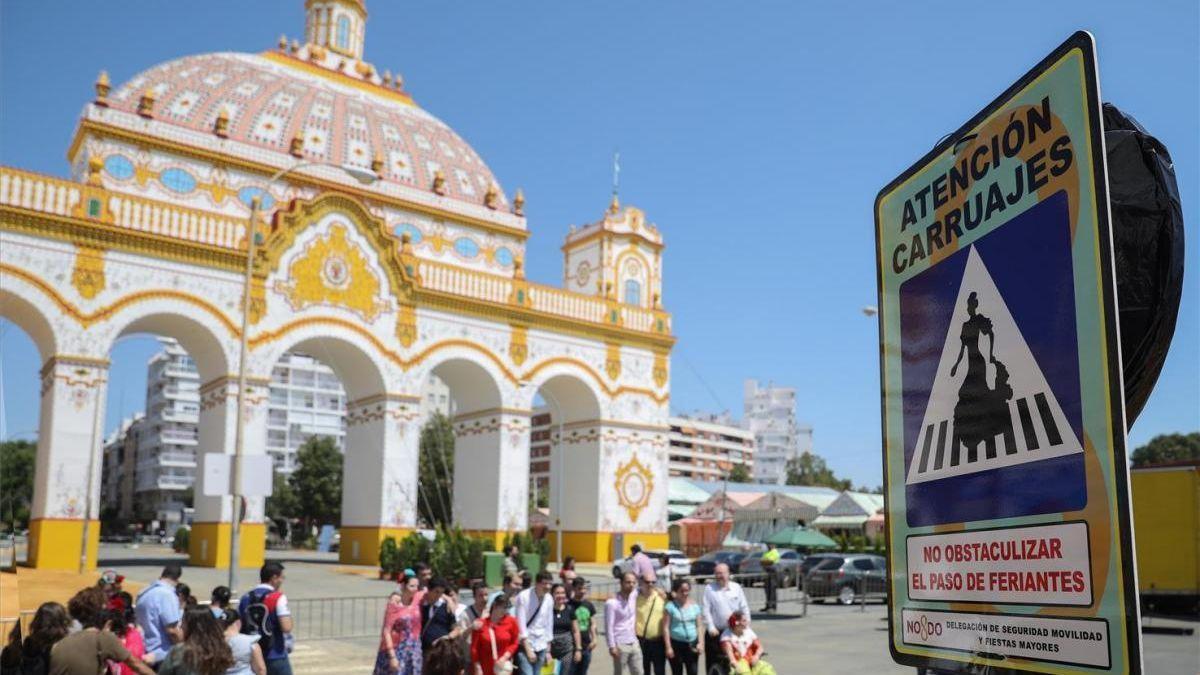 Portada de la Feria de Sevilla en una imagen de archivo.