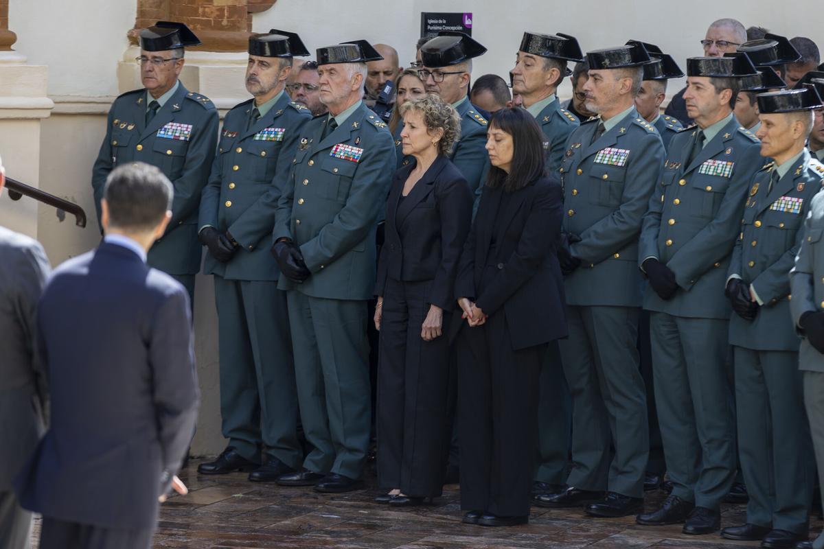 Misa funeral en honor a los dos agentes de la Guardia Civil fallecidos.