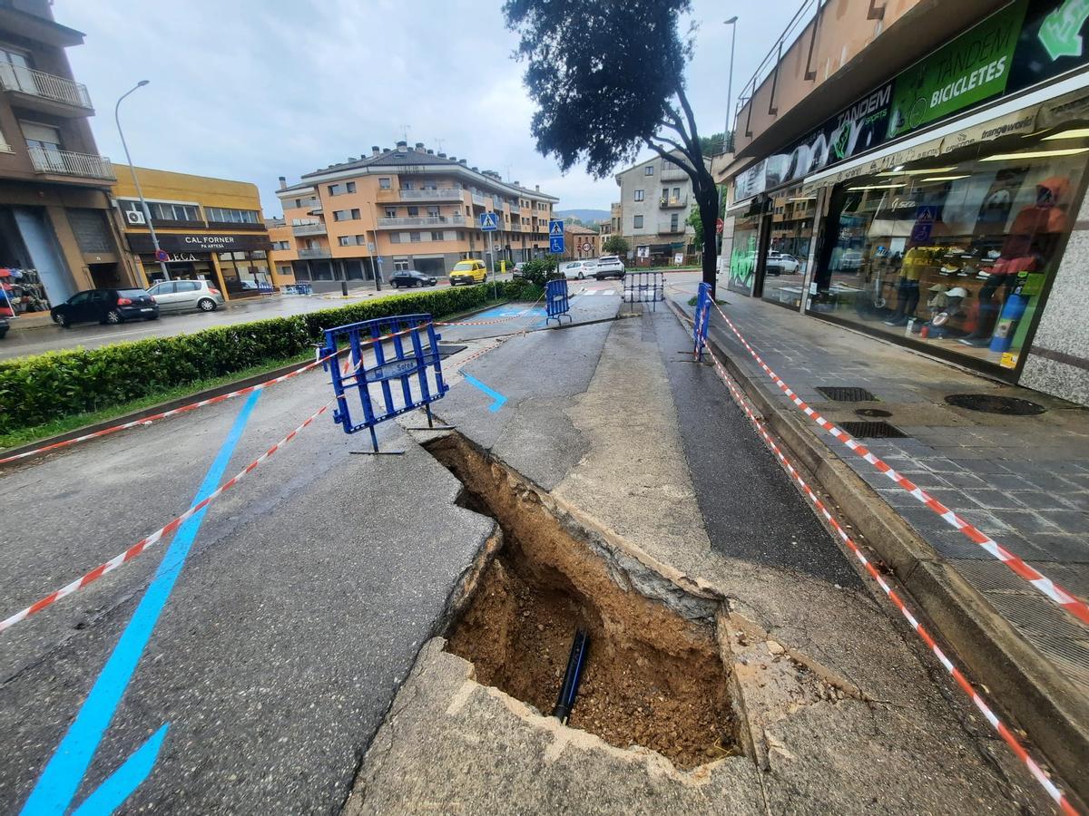 Obres sectoritzacionis a la carretera de Manresa  l'any passat