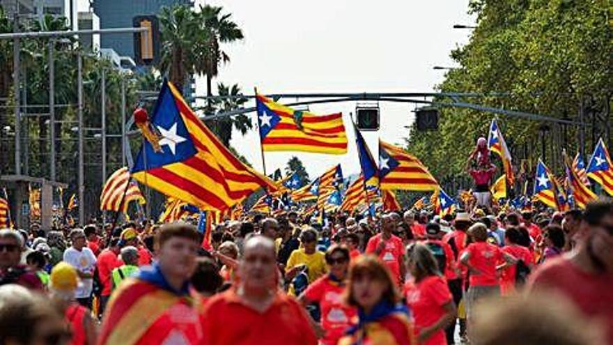 Manifestació per la Diada del 2018, a Barcelona.