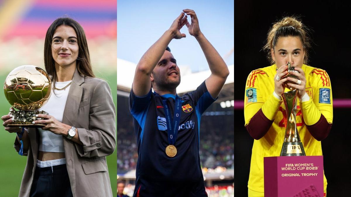 ¡Histórica! Aitana Bonmatí ofrece el Balón de Oro a la afición en el estadio de Montjuic