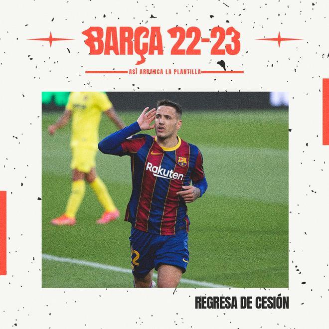 CEDIDOS. Tras acabar su cesión al Spezia regresa al Barça. Tiene propuestas como la del Getafe.