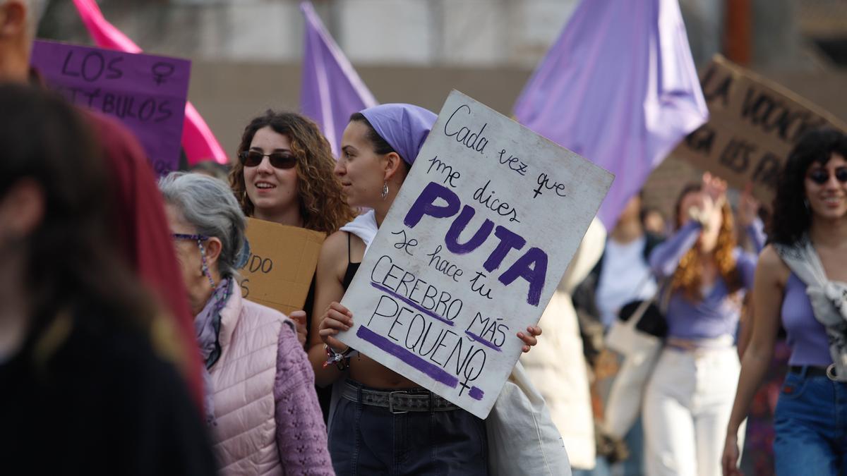 Manifestación feminista en València, en una imagen de archivo.