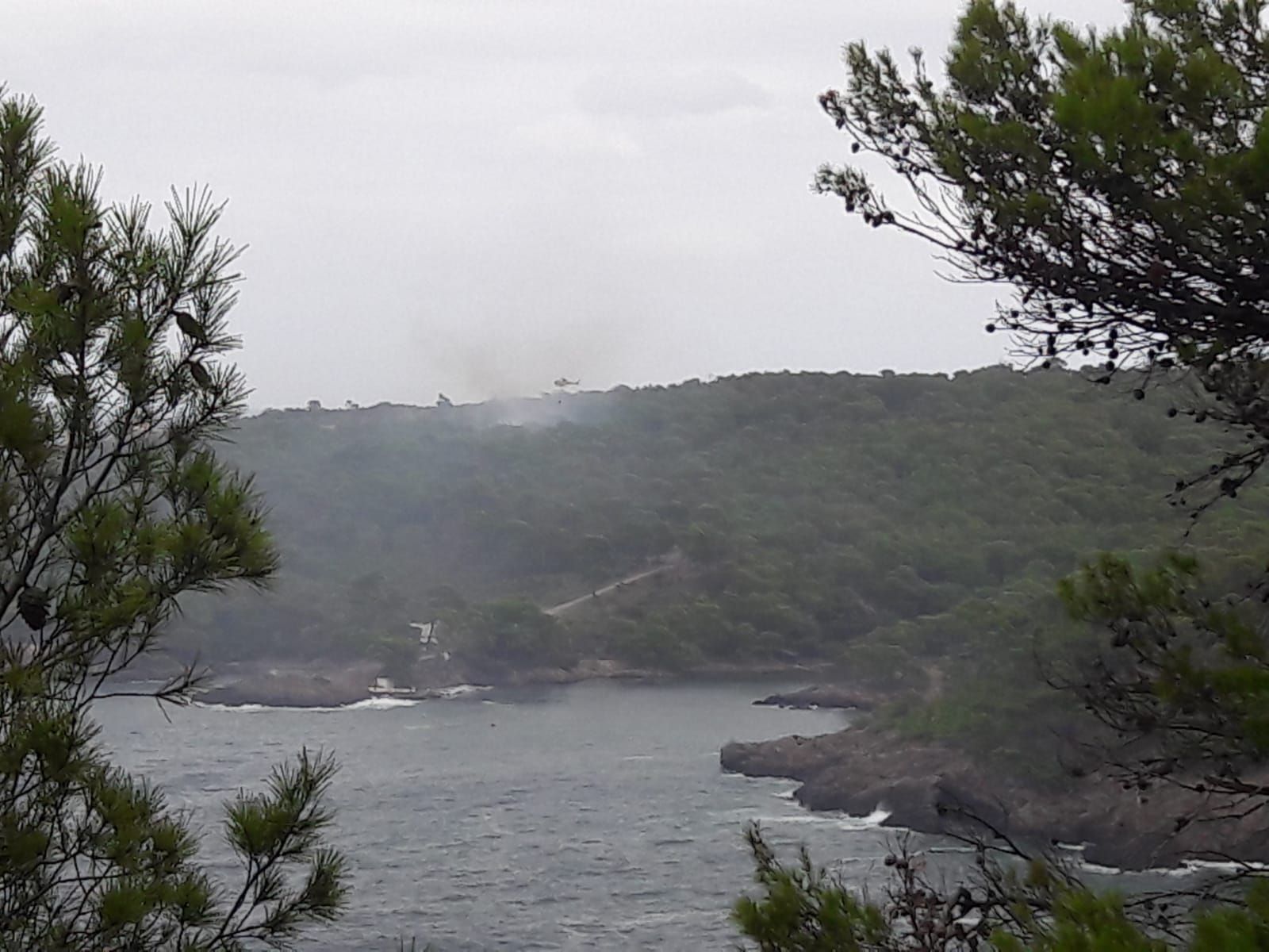 Un rayo provoca un incendio forestal en la zona militar de Cap Pinar