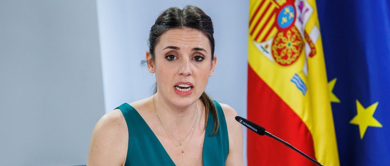 Irene Montero en una comparecencia