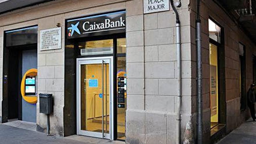 Oficina de CaixaBank de la plaça Major de Manresa
