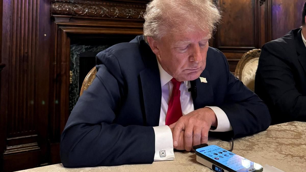 Donald Trump participa en su charla con Elon Musk en X.