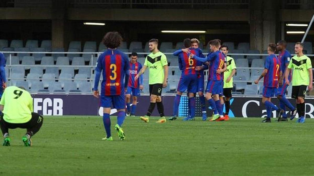 El 12-0 del filial azulgrana al Eldense, el último precedente de ambos equipos