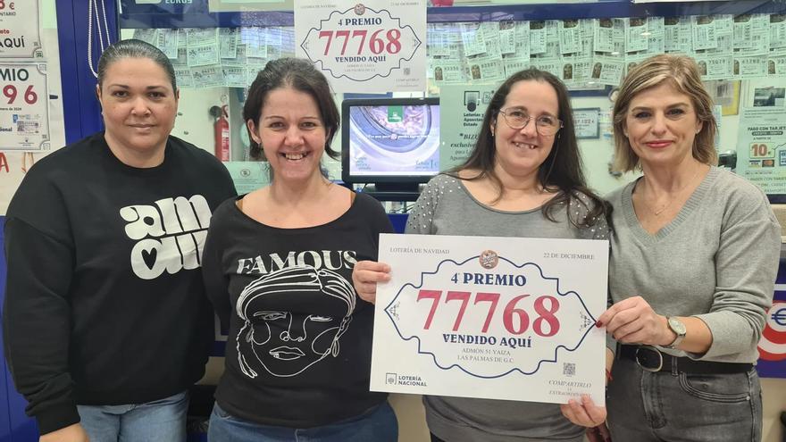 El 77768, un cuarto premio, toca en Canarias