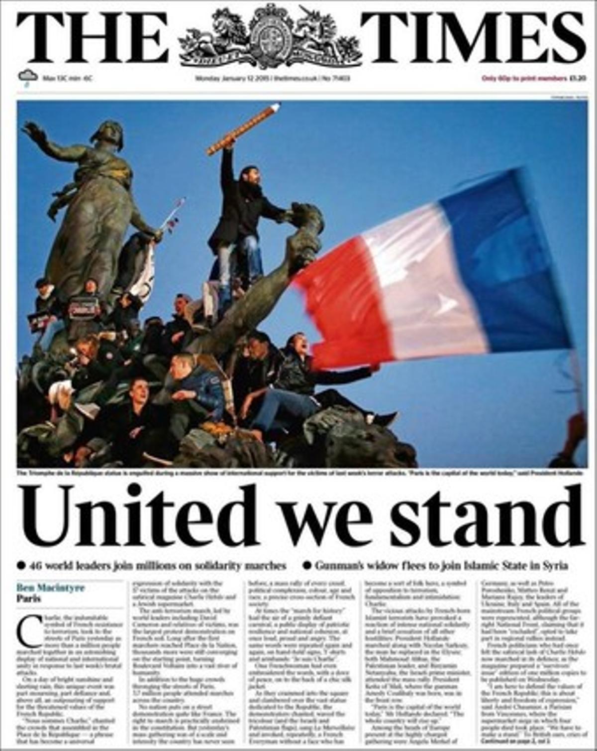 La portada del britànic ’The Times’.