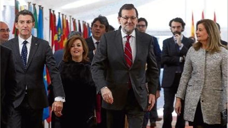 El president espanyol, Mariano Rajoy, arribant a l&#039;acte institucional del 36è aniversari de la Constitució.