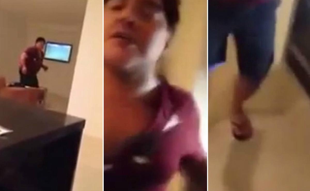 Imatges de l’agressió de Maradona a la seva nòvia, Rocío Oliva.