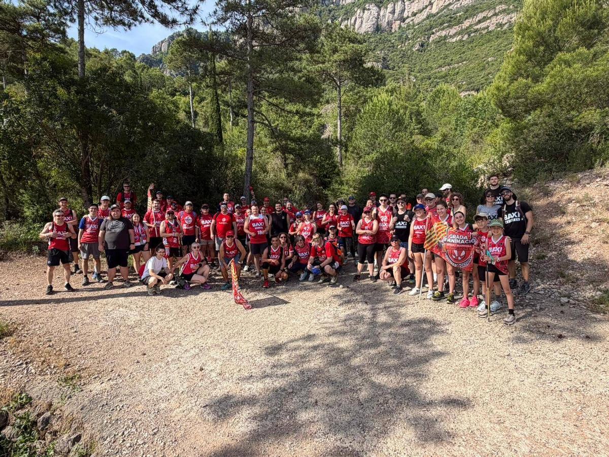 Imatges de la pujada de la Grada d'Animació a Montserrat