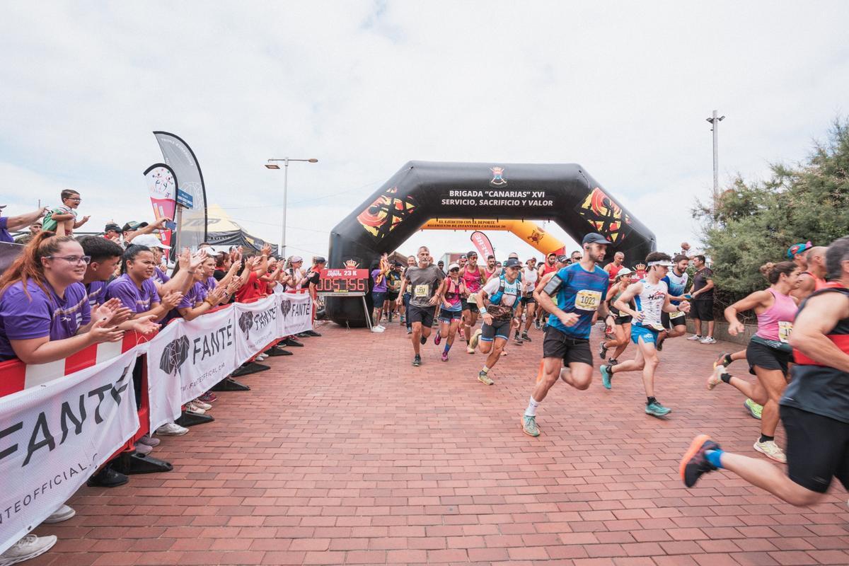 Participantes de la  IX edición de la prueba de Trail 'Isleta Extreme'