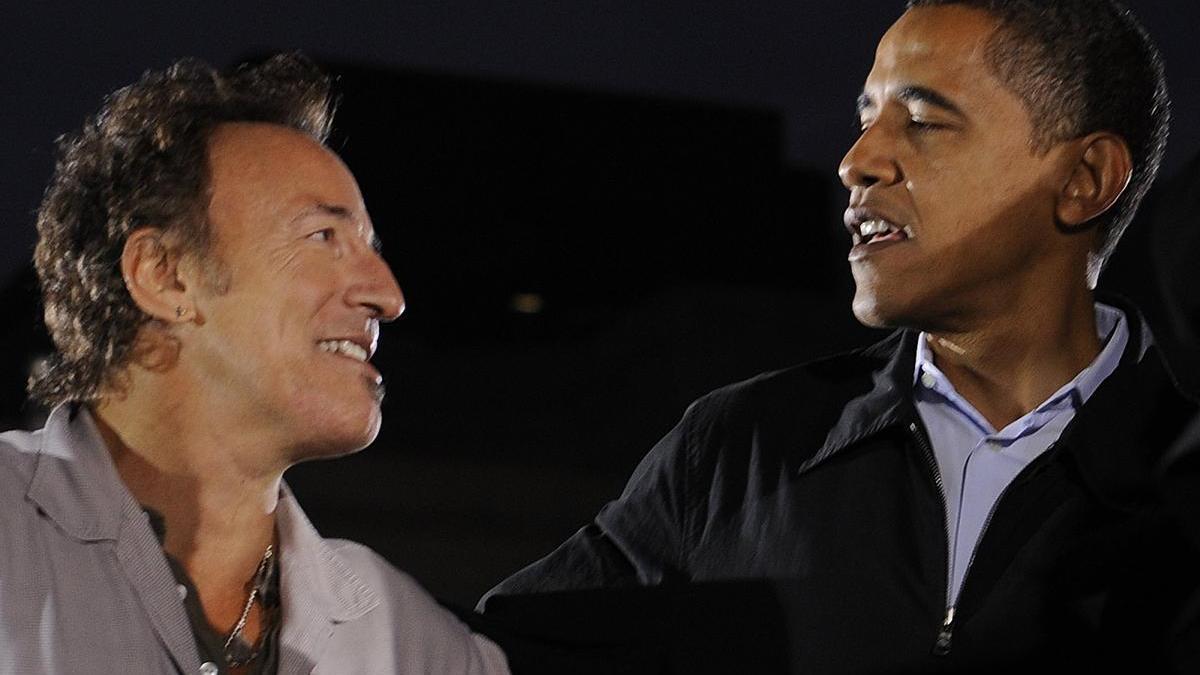 Bruce Springsteen, en una acto de la campaña electoral de Barack Obama, en noviembre de 2008.