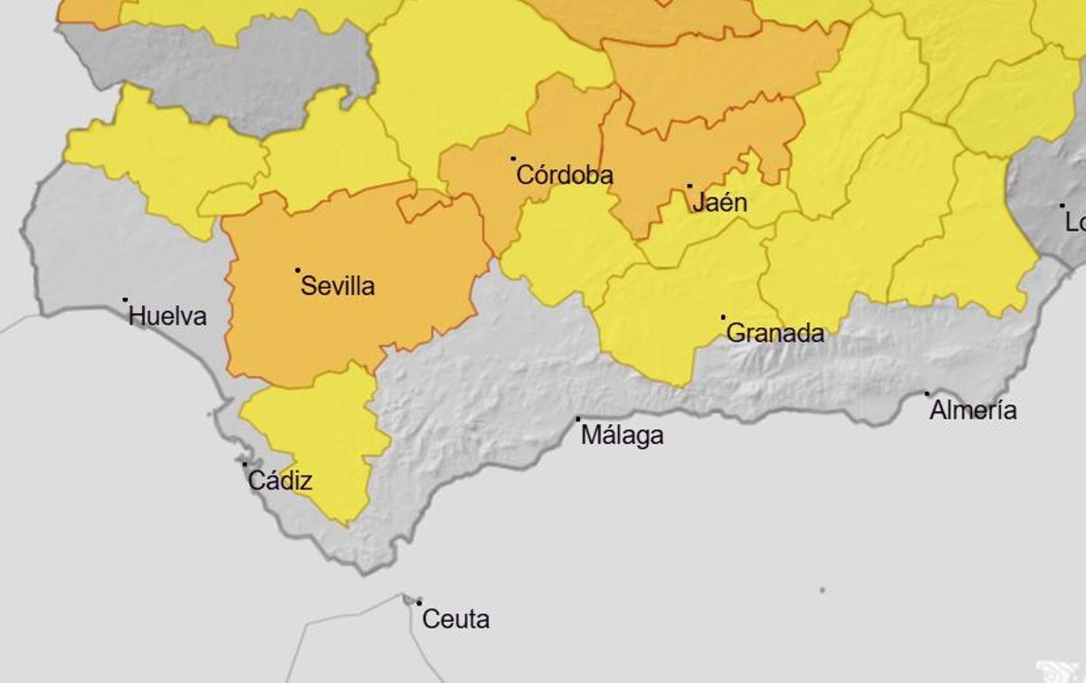 Aviso naranja este miércoles, 12 de agosto, en Sevilla