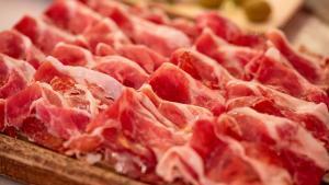 Plato de jamón ibérico.