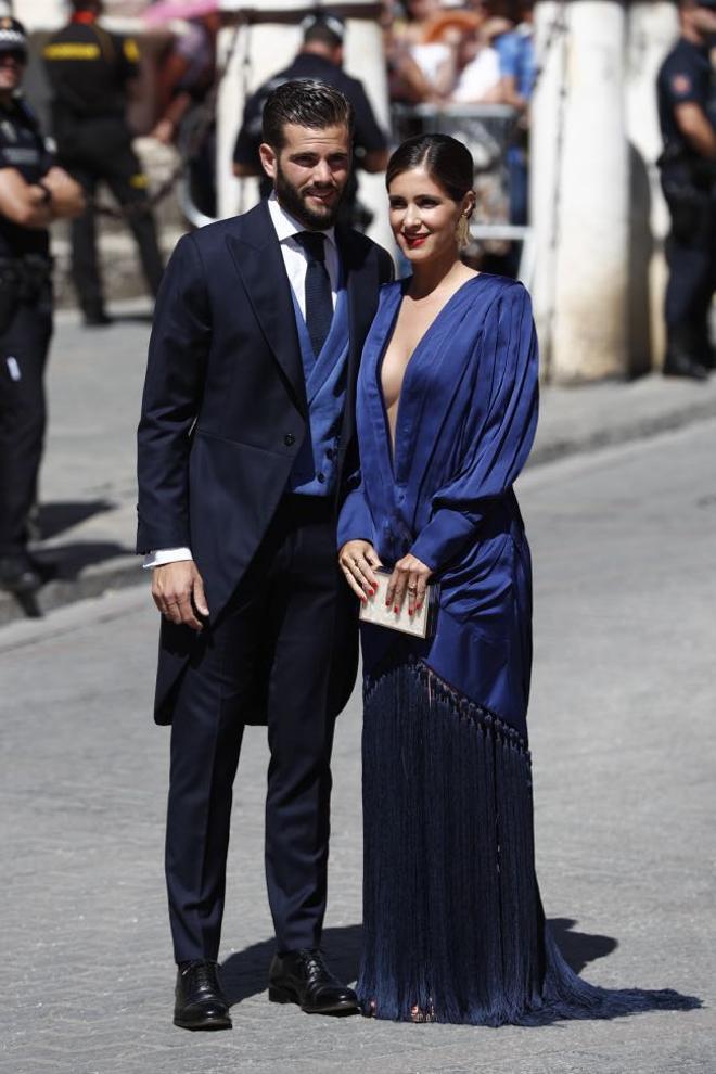 Nacho Fernández y María Cortés en la boda de Pilar Rubio y Sergio Ramos