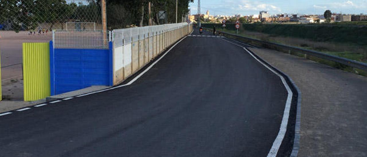 Bonrepòs asfalta el corredor verde del  Carraixet para desviar tráfico en el pueblo