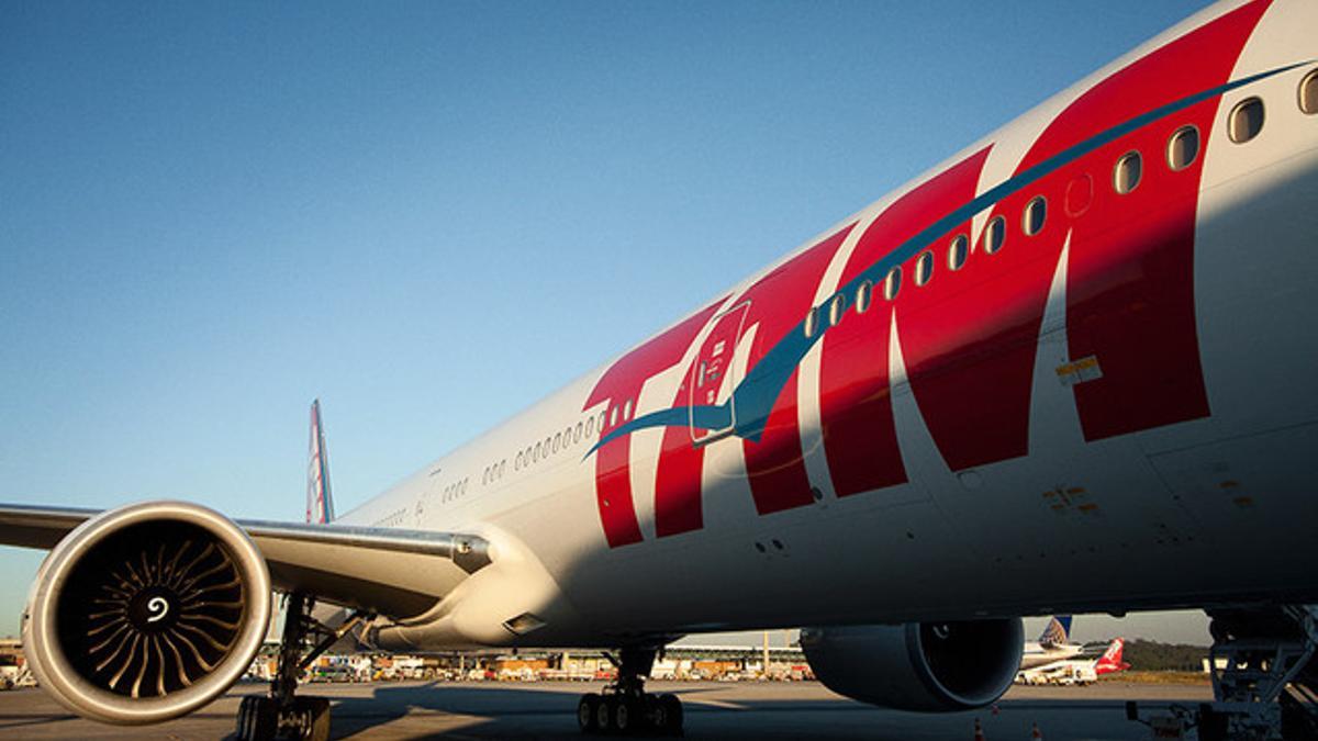 Un avión de TAM.