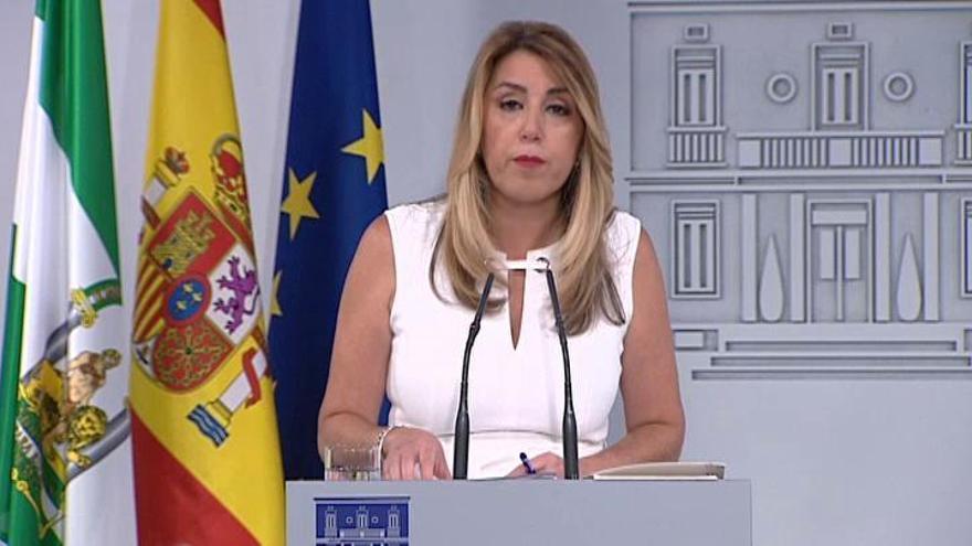 Susana Díaz, tras reunirse con Pedro Sánchez: "Andalucía mantiene firmes sus reivindicaciones"