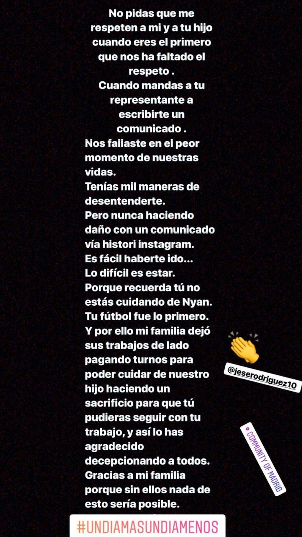 Comunicado Aurah Ruiz sobre Jesé Rodríguez