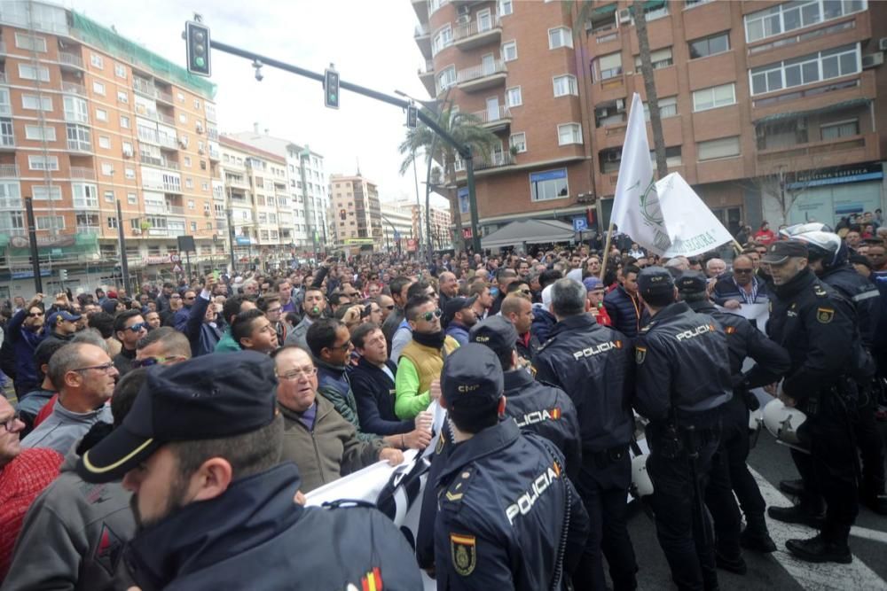 Manifestación en Murcia de los agricultores