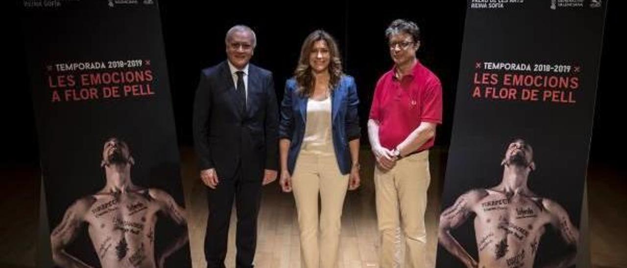 Albert Girona, Susana Lloret y Roberto Abbado, durante la presentación del programa.