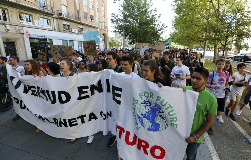 Manifestación por el clima en Zaragoza