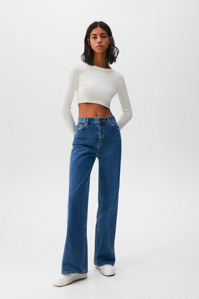 Vaquero 'wide leg' de Pull &amp; Bear