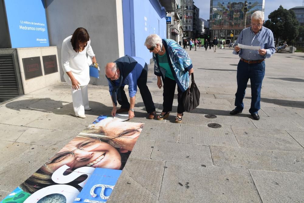 Mural por el Día del Mayor en Afundación