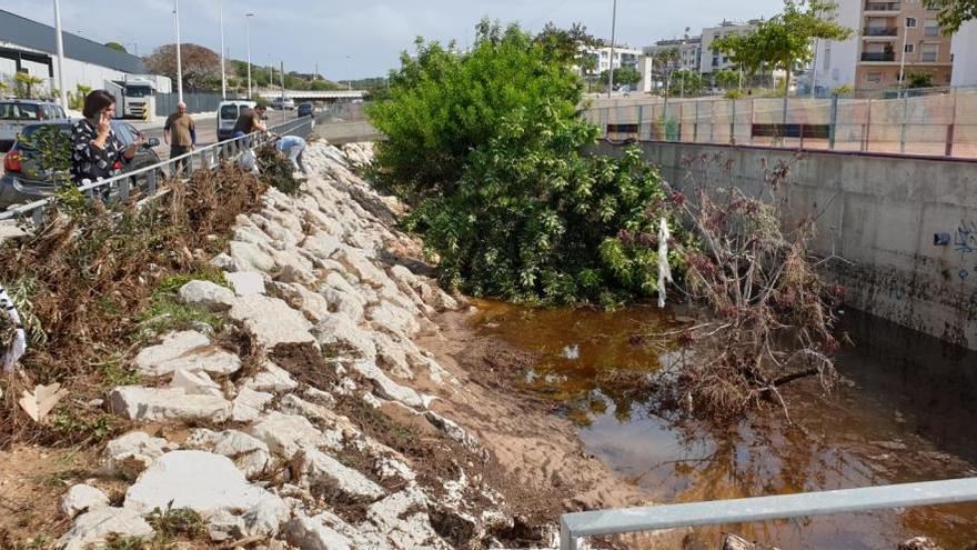 El cauce que actuó como un embudo y dirigió el agua hacia la avenida de Elche