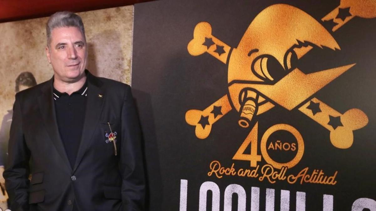 Loquillo, en la presentación en Madrid del disco '40 años de Rock 'n' roll actitud'