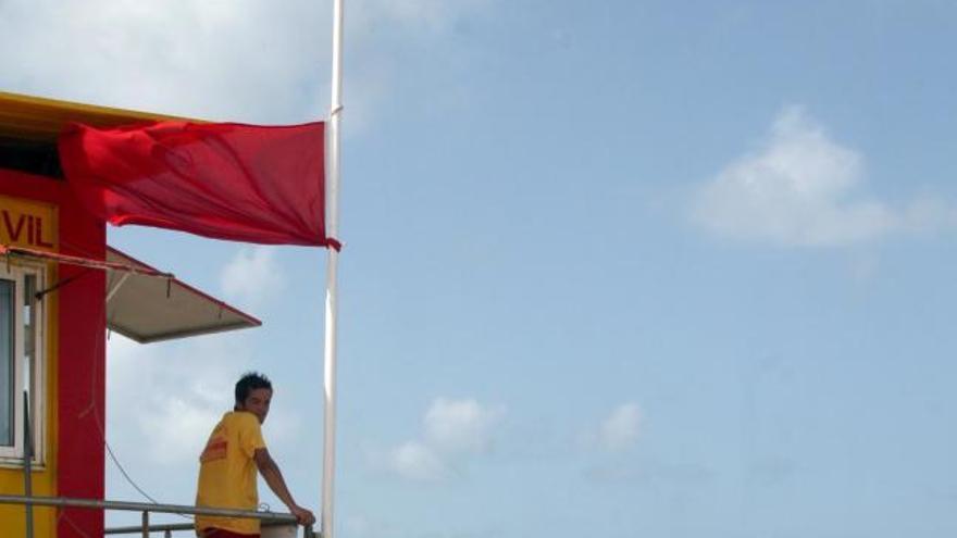 Bandera roja en seis playas de la Región