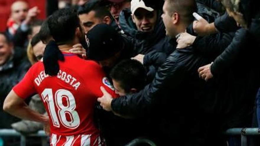 El golejador Diego Costa, cara i creu en el triomf de l&#039;Atlètic