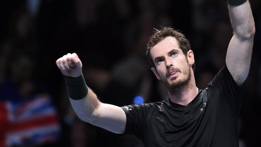 Murray celebra la victoria ante Cilic.