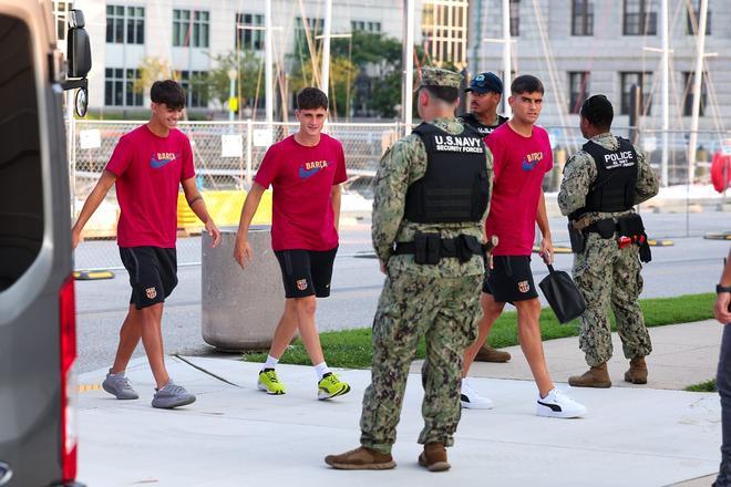 Así ha sido el entrenamiento del Barça en la Base Naval de la Marina de Annapolis para preparar el clásico